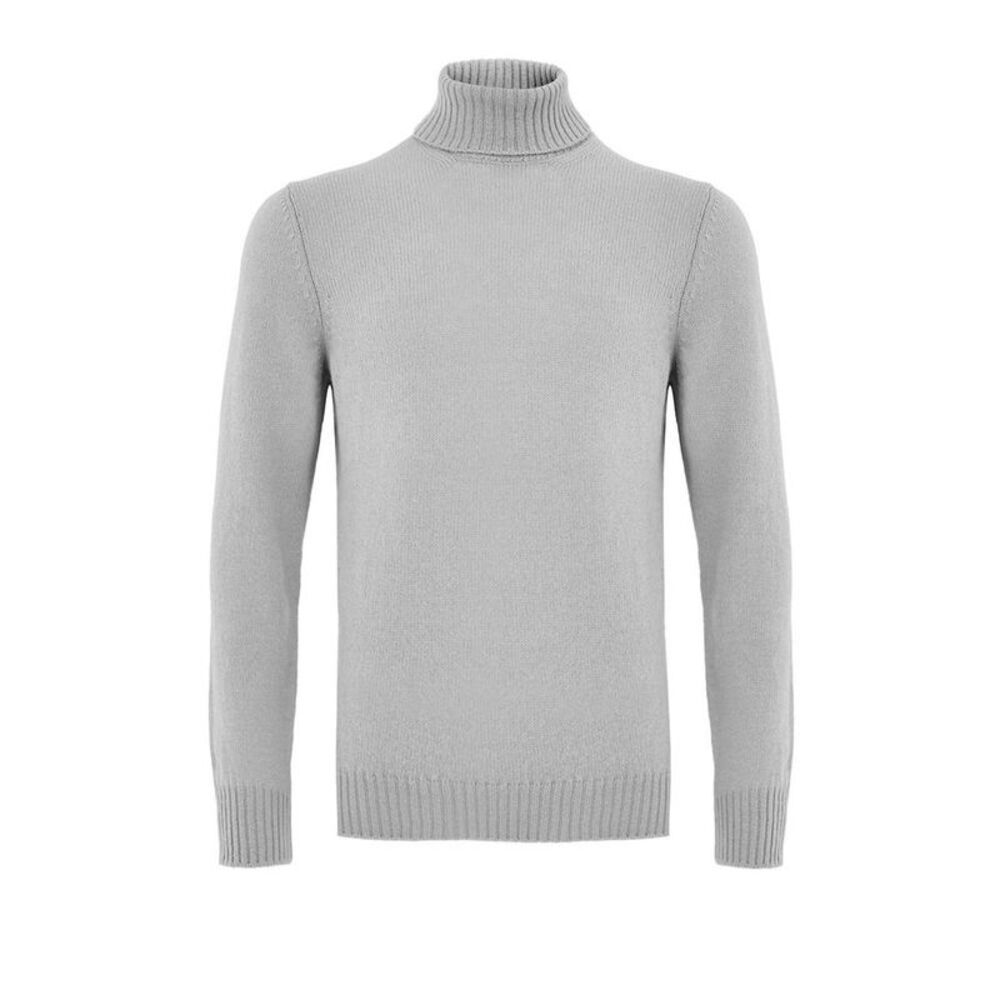 Gran Sasso Gray Wool Men's Turtleneck